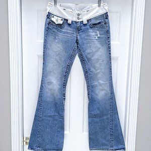 True Religion Jeans 29 White Waist Flare trbj